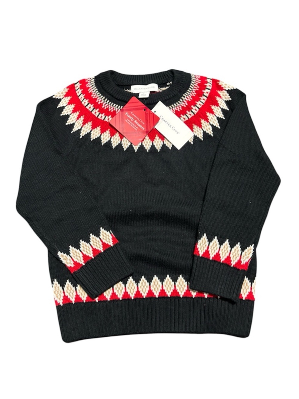 Charter Club Boys Holiday Sweater Size 5 Fair Isle NWT Christmas